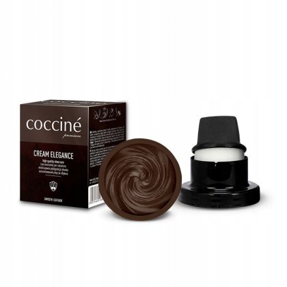 Coccinè Cream Elegance – крем-боя с восък за обувки и кожени изделия, тъмнокафява