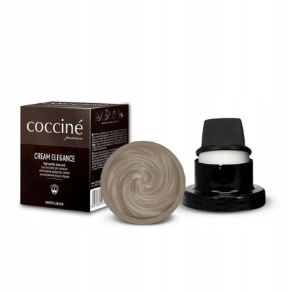 Coccinè Cream Elegance – крем-боя с восък за обувки и кожени изделия, гъбено-бежова