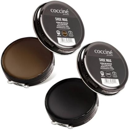 Комплект 2x Coccinè Shoe Wax –  Ваксa за гладка кожа, черна+кафява