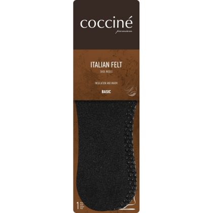 Coccinè Black Italian Felt - Зимни стелки от италиански филц