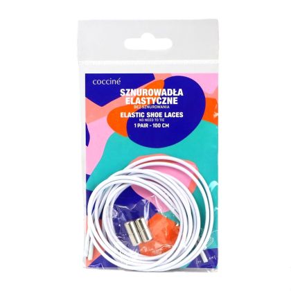 Coccinè Elastic Laces - Бели ластични връзки, кръгли