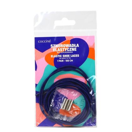 Coccinè Elastic Laces - Тъмносини ластични връзки, кръгли