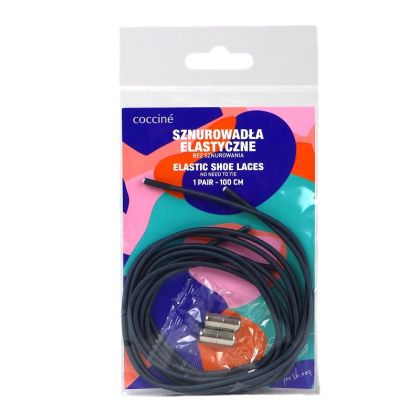 Coccinè Elastic Laces - Тъмносиви ластични връзки, кръгли