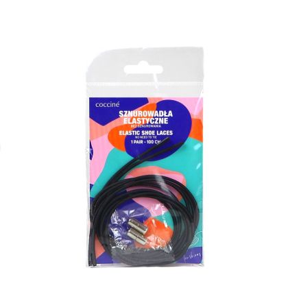 Coccinè Elastic Laces - Черни ластични връзки, кръгли
