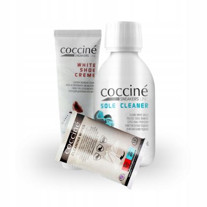 Coccinè 3в1 Комплект за бели обувки - Боя, Тоник, Кърпички