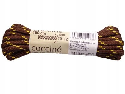 Coccinè Trekking - Обли връзки 150 см, кафяви с жълто