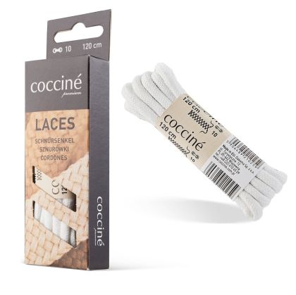 Coccinè Laces - Бели връзки за обувки - 120 см