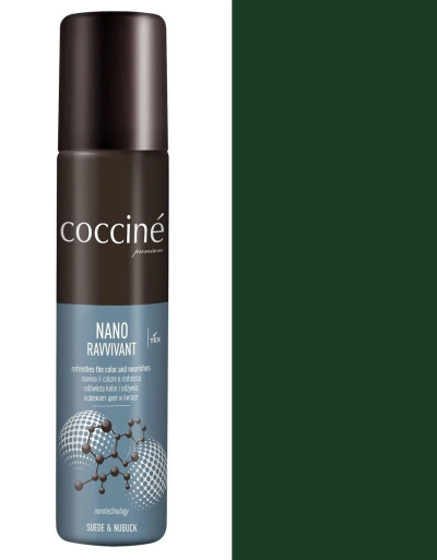 Coccinè Nano Ravvivant - Спрей за велур и набук, тъмнозелен