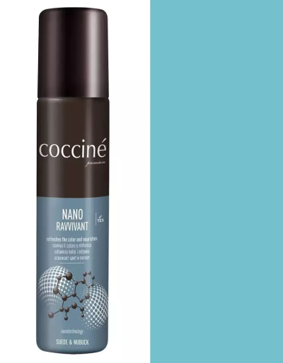 Coccinè Nano Ravvivant - Спрей за велур и набук, светлосин цвят