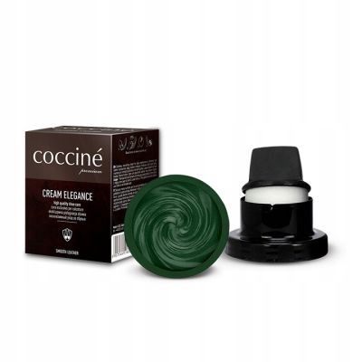 Coccinè Cream Elegance – крем-боя с восък за обувки и кожени изделия, тъмнозелена