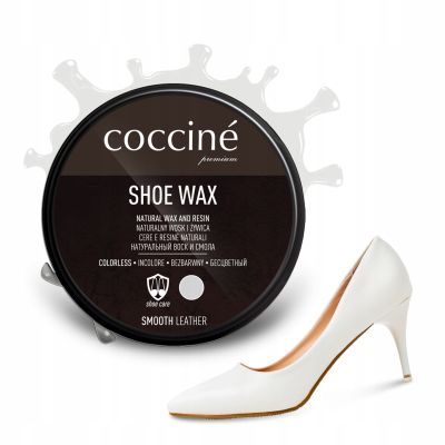 Coccinè Shoe Wax – Бяла вакса за гладка кожа в метална кутия