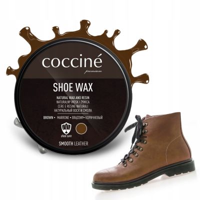 Coccinè Shoe Wax – Кафява вакса за гладка кожа в метална кутия