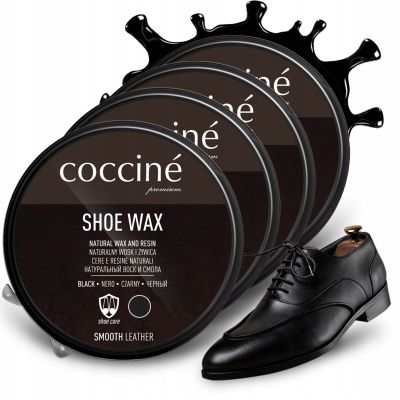 Coccinè Shoe Wax  – Комплект от 4 черни вакси за гладка кожа