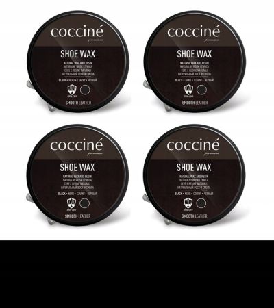 Coccinè Shoe Wax  – Комплект от 4 черни вакси за гладка кожа