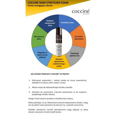 Coccinè Комплект 2in1 – пяна за разширяване на обувки с пакет мокри кърпички