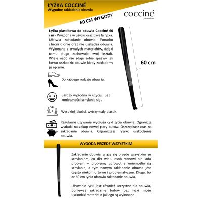 Coccinè Shoe Horn - Дълга пластмасова обувалка, златиста