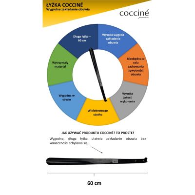 Coccinè Shoe Horn - Дълга пластмасова обувалка, златиста