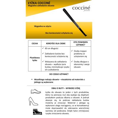 Coccinè Shoe Horn - Дълга пластмасова обувалка, златиста