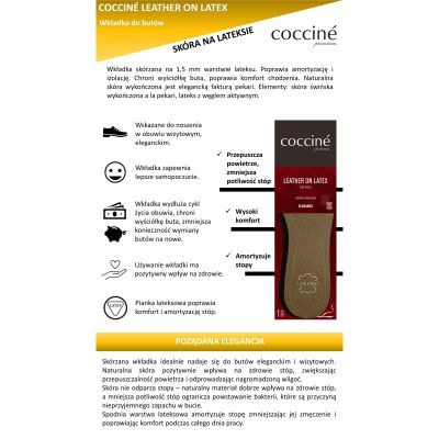 Coccinè Leather on Latex - Черни кожени стелки за обувки