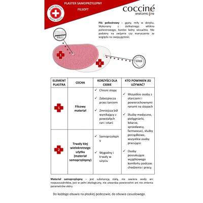 Coccinè Filsoft Самозалепващи пластири при охлузвания
