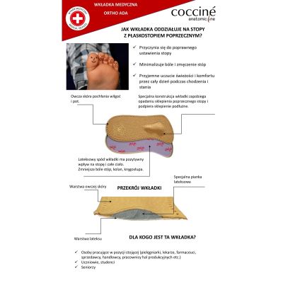 Coccinè Ada 2/3 Kожени стелки при напречно плоскостъпие