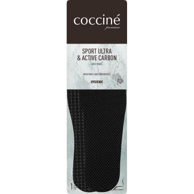 Coccinè Sport Ultra & Active Carbon Black - Спортни стелки с активен въглен, черни