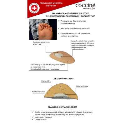 Coccinè Orto Ida - Ортопедични кожени стелки за метатарзална подкрепа