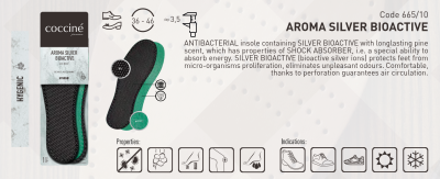Coccinè Aroma Silver Bioactive - Антибактериални стелки със сребърни йони