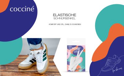 Coccinè Elastic Laces - Бели ластични връзки, плоски