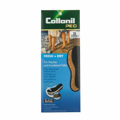 Collonil Fresh & Dry - Черни памучни стелки за бос крак