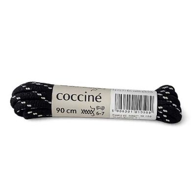 Coccinè Laces Trekking - Обли връзки за обувки, черно-бели