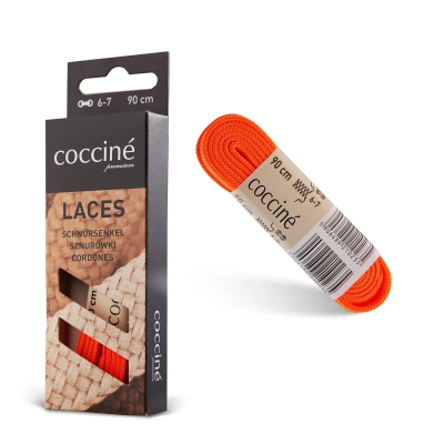 Coccinè Laces - Оранжeви връзки за обувки - 90 см