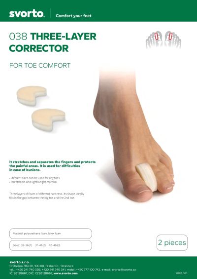  Трислоен разделител при Hallux Valgus Svorto 