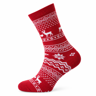 Коледни чорапи с елени NOVIA 36–40 – 1 чифт 